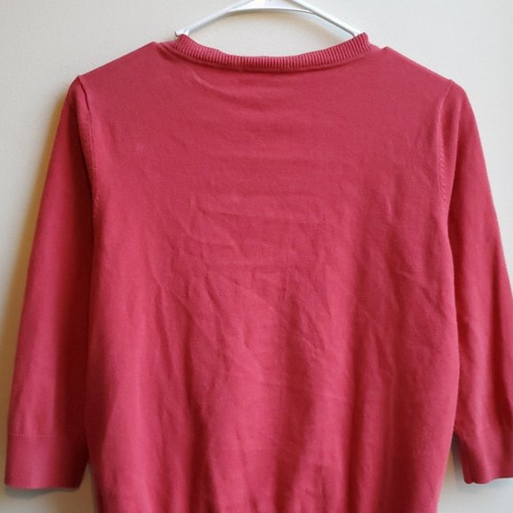 Talbots Salmon Button Down Cardigan Size Petite Medium - Picture 14 of 16